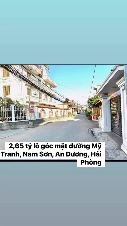 Đất nền góc đẹp tại Mỹ Tranh, An Dương - 57,7m² giá 2,65 tỷ - Sổ đỏ chính chủ!