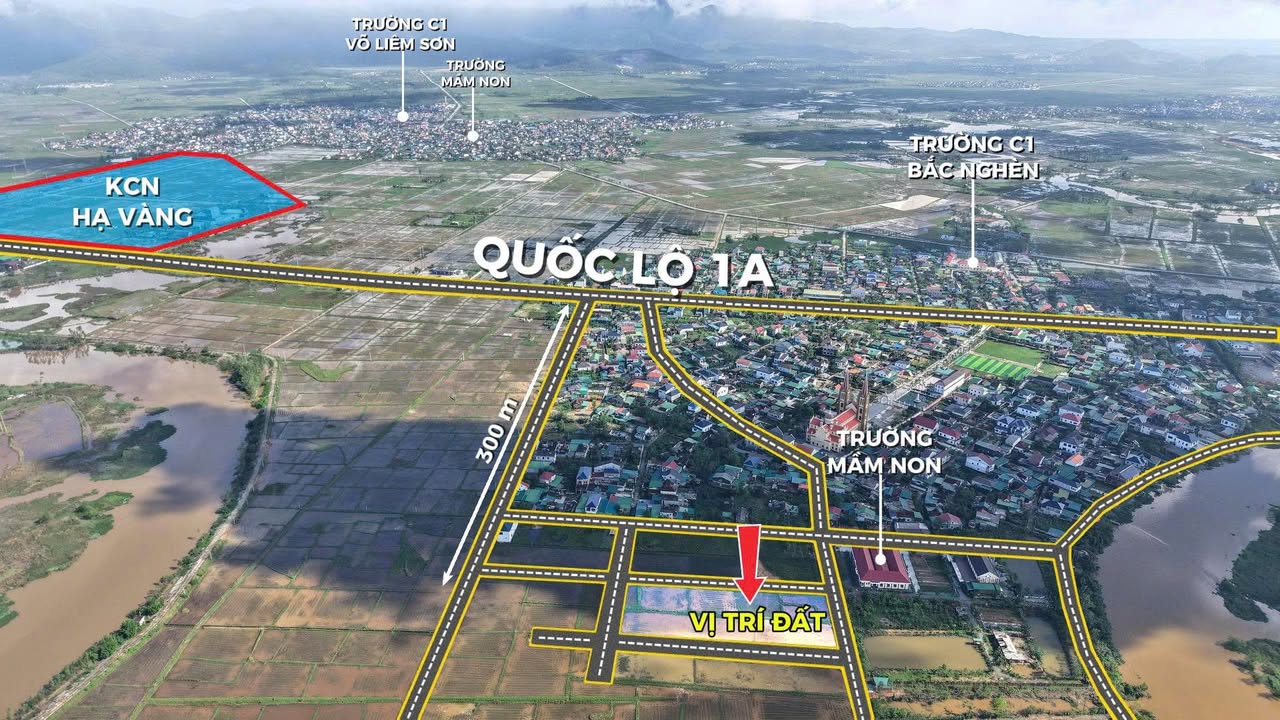 Đất nền Quốc lộ 1A, Can Lộc, Hà Tĩnh 198m² giá 990 triệu - Đầu tư sinh lời ngay!