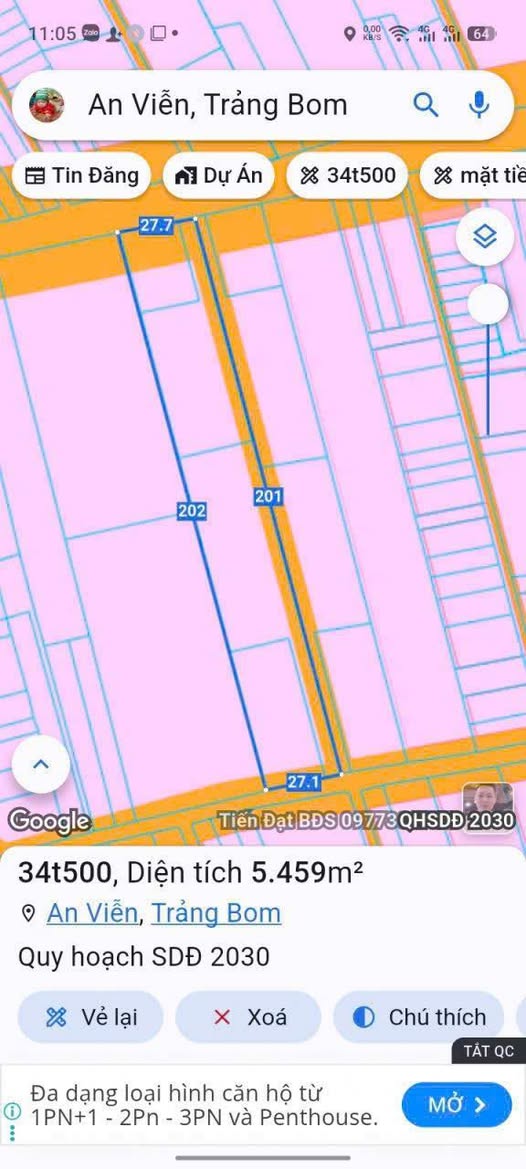 Đất nền An Viễn Trảng Bom 5000m² giá 34.5 tỷ - Sổ đỏ chính chủ, đầu tư sinh lời!