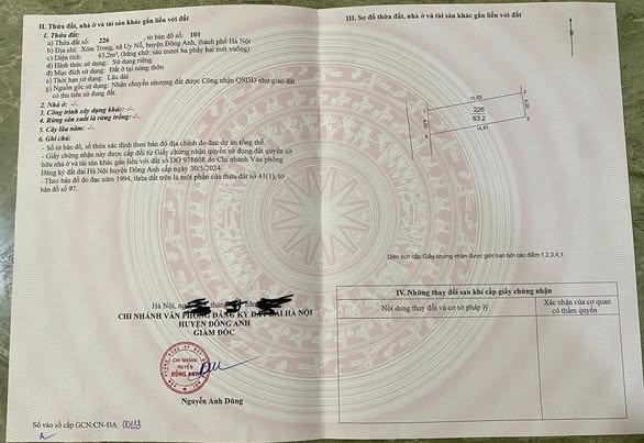 Đất nền Uy Nỗ Đông Anh 63m² giá 6 tỷ - Chính chủ bán gấp!