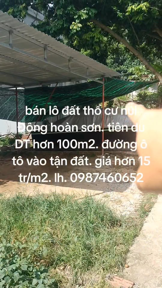 Đất thổ cư xã Đại Đồng Bắc Ninh 100m² giá 1.5 tỷ - Đường ô tô vào tận nơi!