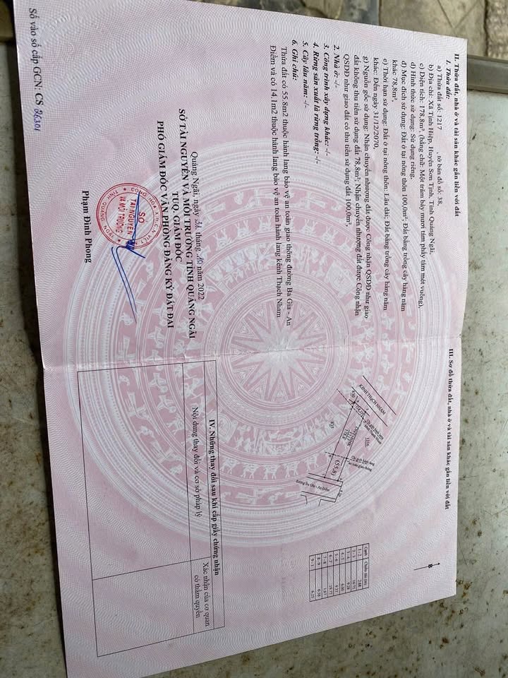 Đất mặt tiền Ba Gia An Điềm 180m² giá chỉ 600 triệu - Cơ hội đầu tư hấp dẫn!