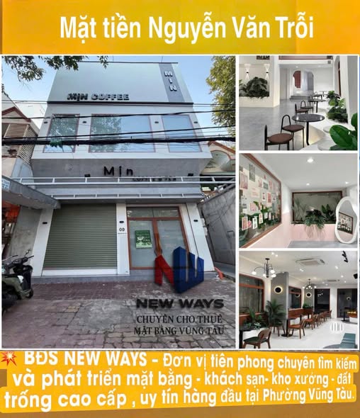 Cho thuê mặt tiền Nguyễn Văn Trỗi, Vũng Tàu 165m² - Kinh doanh ngay, vị trí đắc địa!