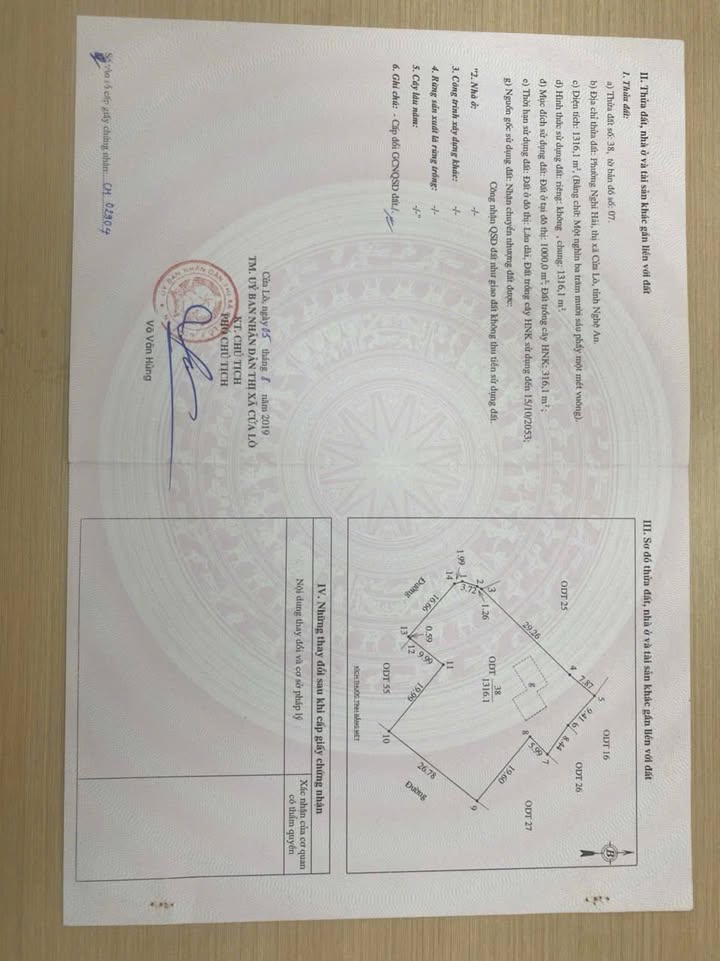 Đất nền 1316m² tại khu phố Nghi Hải, Cửa Lò - Giá chỉ 17 triệu/m²