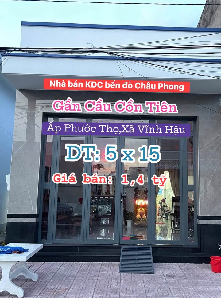 Nhà bán KDC Bến Đò Châu Phong, An Giang 75m² giá 1.4 tỷ - Pháp lý giấy tay, thương lượng