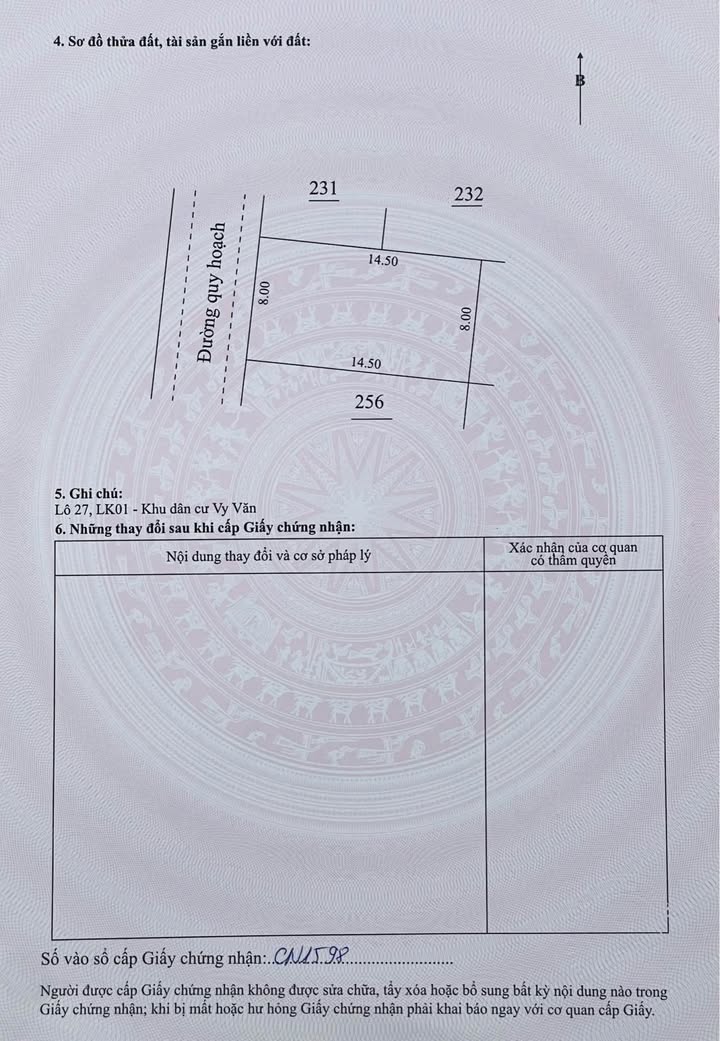 Đất nền dự án DCM Vy Văn, Liên Phương, Hưng Yên 116m² giá 6.3 tỷ - Cơ hội đầu tư sinh lời!
