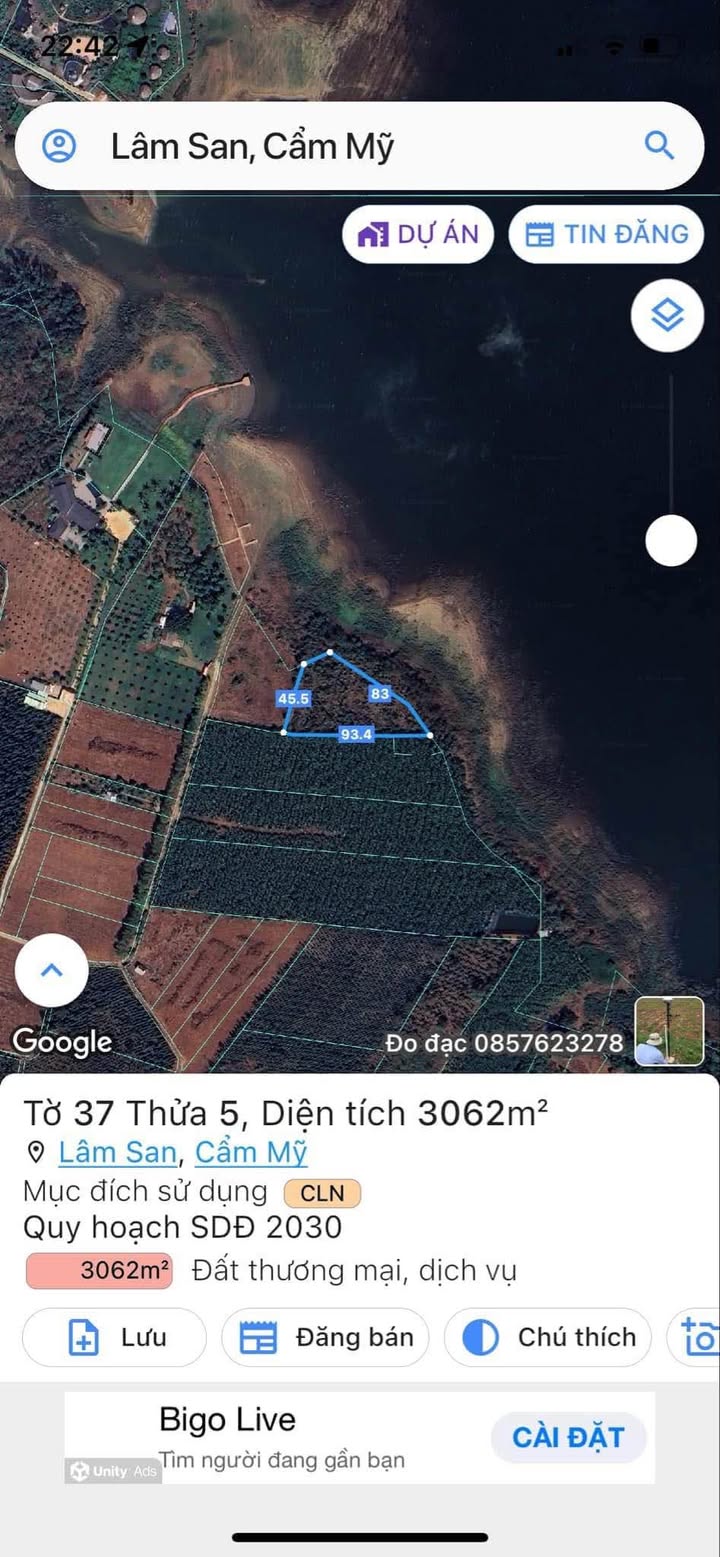 Bán đất trồng cây lâu năm tại xã Lâm San, huyện Cẩm Mỹ, Đồng Nai - Giá chỉ 10 tỷ!