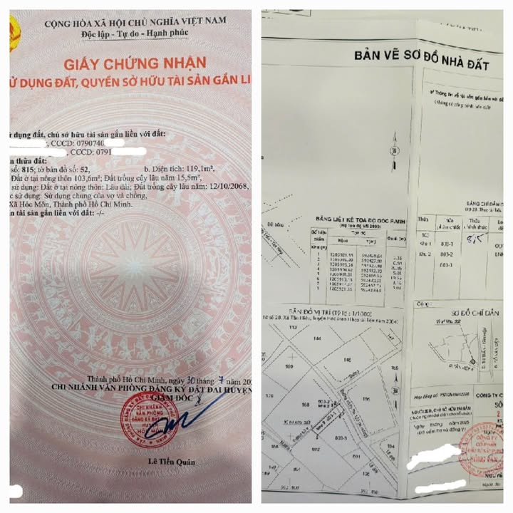 Đất thổ cư Hóc Môn 115m² giá 2.67 tỷ - Sổ hồng chính chủ, vị trí đẹp!