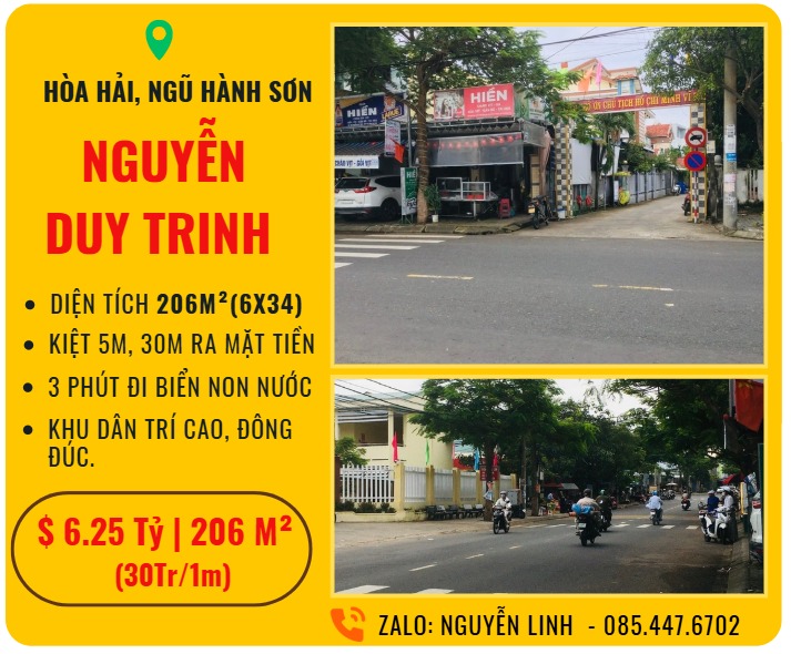 Lô đất Nguyễn Duy Trinh 206m² giá 6.25 tỷ - Cơ hội đầu tư hấp dẫn gần biển!