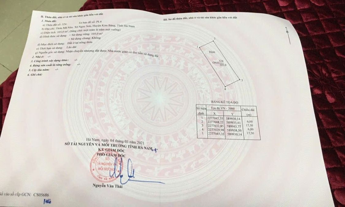 Đất nền Ngọc Sơn Kim Bảng 105m² giá chỉ 2.5 tỷ - Đầu tư sinh lời ngay!