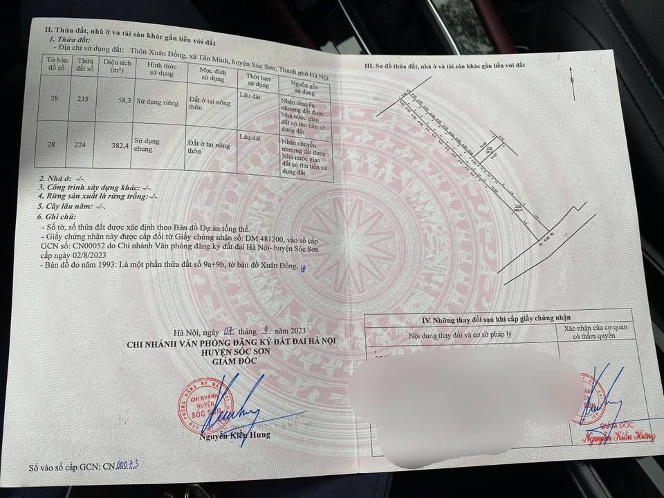 Đất nền Tân Minh, Sóc Sơn 58.3m² chỉ 1 tỷ - Cơ hội đầu tư sinh lời!