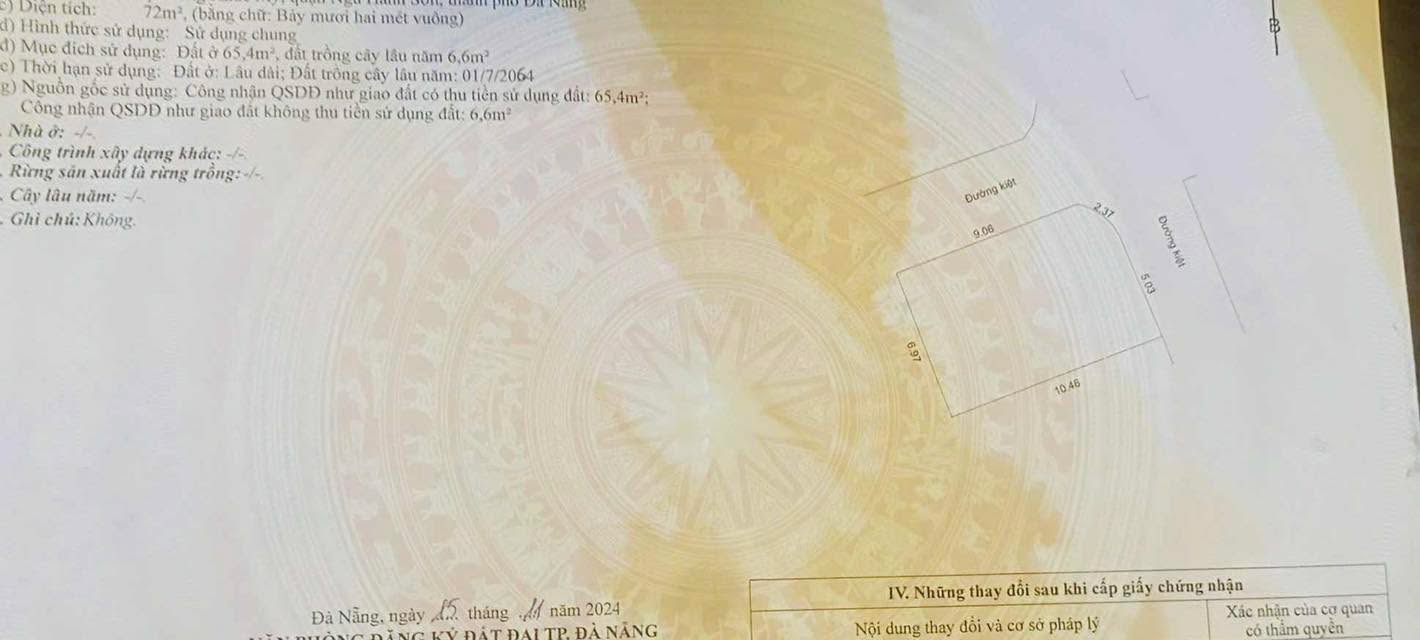 Đất Lô Góc Khuê Mỹ Đà Nẵng 72m² giá 5.4 tỷ - Vị trí thông thoáng tuyệt đẹp!