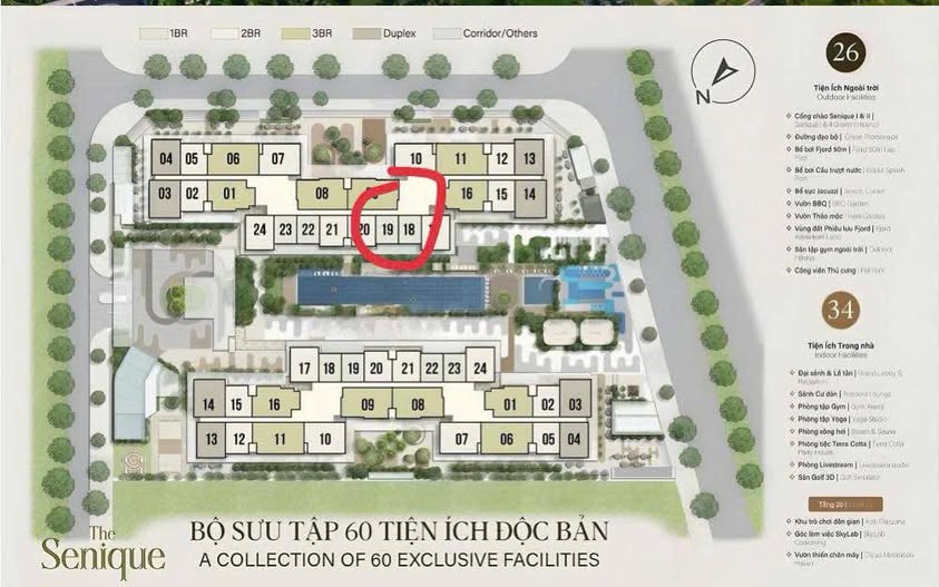 Căn hộ The Senique Gia Lâm 42m² giá 4 tỷ - Nội thất hoàn thiện, view bể bơi đẹp!