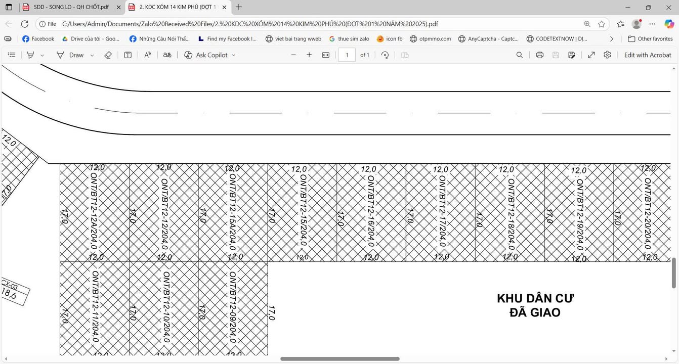Đất phân lô thôn 14 Kim Phú 204m² giá tốt - Cơ hội đầu tư sinh lời!