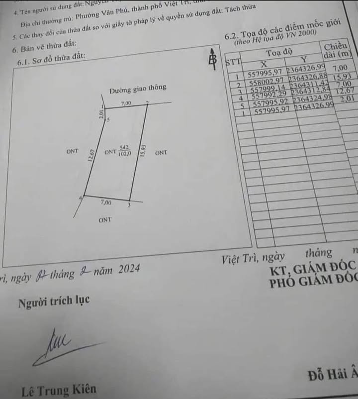 Đất bán tại Phường Hy Cương, Việt Trì, 102m² - Giá cực tốt, mặt tiền 7m!