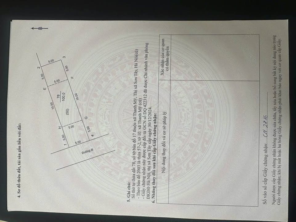 Đất nền Tổ dân Phố Thanh Vỵ, 100m² giá 1.65 tỷ - Cơ hội đầu tư hấp dẫn!