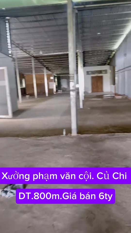 Nhà xưởng 950m² mặt tiền đường nhựa tại Củ Chi - Giá chỉ 6 tỷ!
