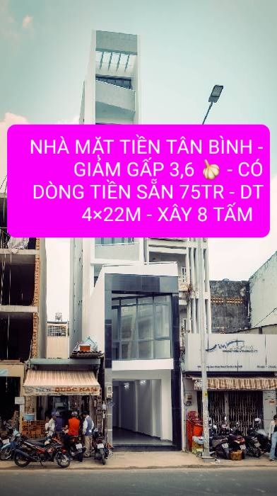 Nhà mặt tiền đường Lạc Long Quân Tân Bình 75m² giá 13.4 tỷ - Kinh doanh đa ngành nghề