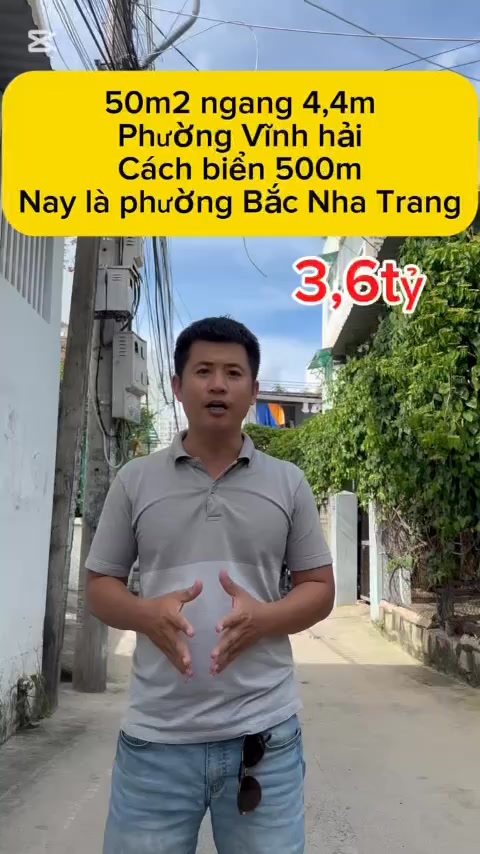 Đất ở Bắc Nha Trang 50m² giá 3.6 tỷ - Gần biển, đầu tư sinh lời!