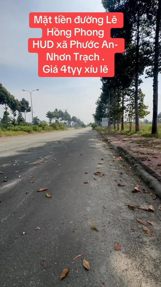 Đất thổ cư mặt tiền Lê Hồng Phong, Nhơn Trạch 100m² giá 4 tỷ - Tiềm năng đầu tư sinh lời!