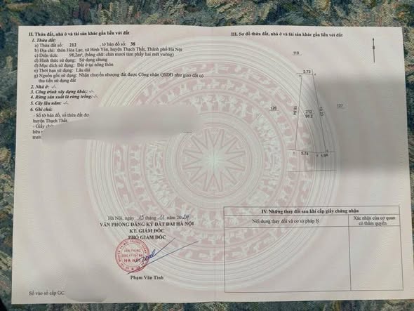 Đất kinh doanh Thạch Thất 98m² giá chỉ 4 tỷ - Mặt đường tỉnh lộ 420!