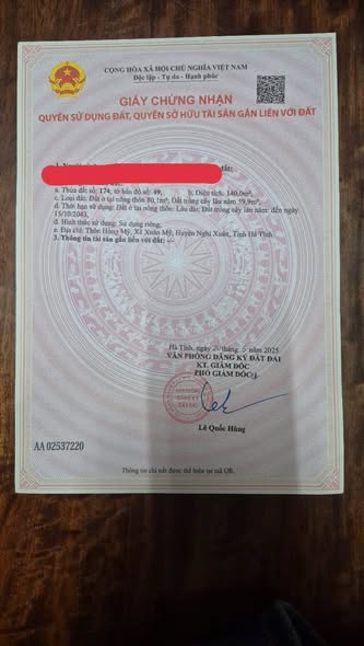 Đất nền Nghi Xuân 140m² giá 800 triệu - Vị trí thuận lợi, pháp lý rõ ràng!