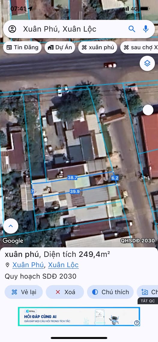 Đất nền mặt tiền đường Xuân Phú - Cẩm Mỹ, Đồng Nai 248m² - Giá chỉ 2 tỷ!