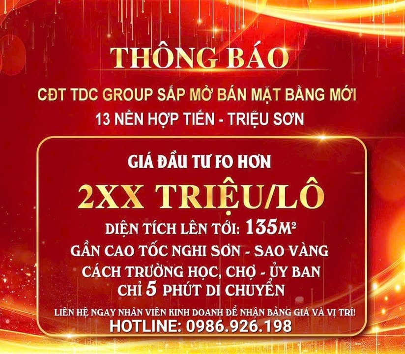 Đất nền Hợp Tiến, Triệu Sơn 120m² giá 200 triệu - Sẵn sàng đầu tư!