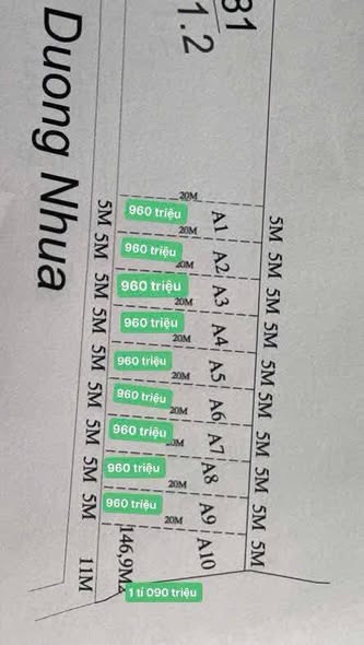 Đất nền Ấp 9 Trảng Bom 100m² giá 960 triệu - Sổ riêng thổ cư 100%!