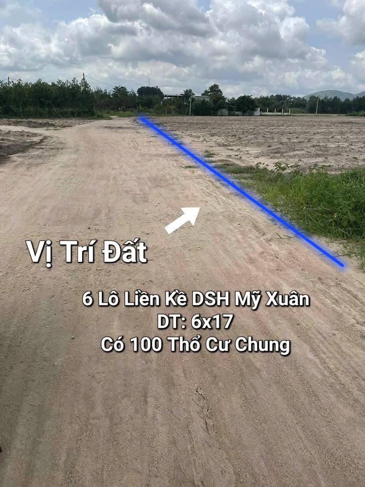 Đất nền DSH Mỹ Xuân 102m² giá 200 triệu - Cơ hội đầu tư tốt!