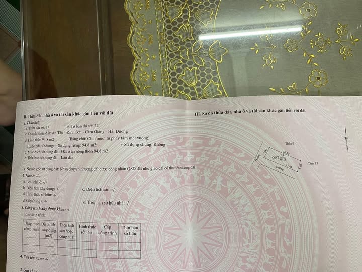 Đất thổ cư Định Sơn 94.8m² giá 1 tỷ - Chính chủ bán gấp!