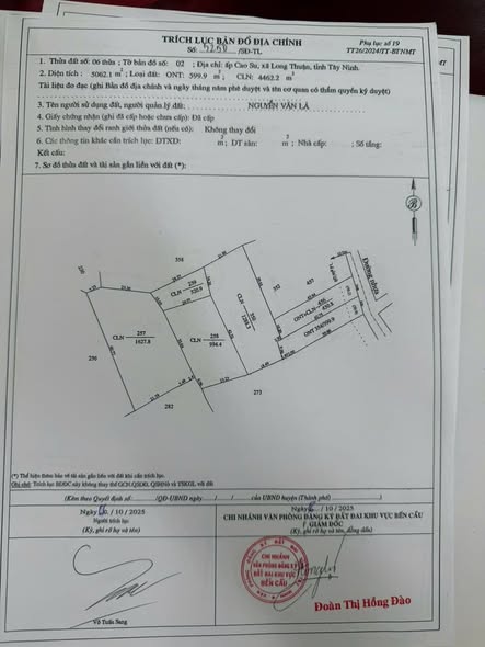 Đất mặt tiền nhựa 19m, Long Thuận, Tây Ninh - Diện tích 5.000m², giá chỉ 2.35 tỷ!
