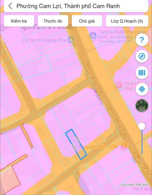 Đất thổ cư Cam Lợi 115.2m² giá 1.85 tỷ - Vị trí đắc địa gần Điện Biên Phủ!