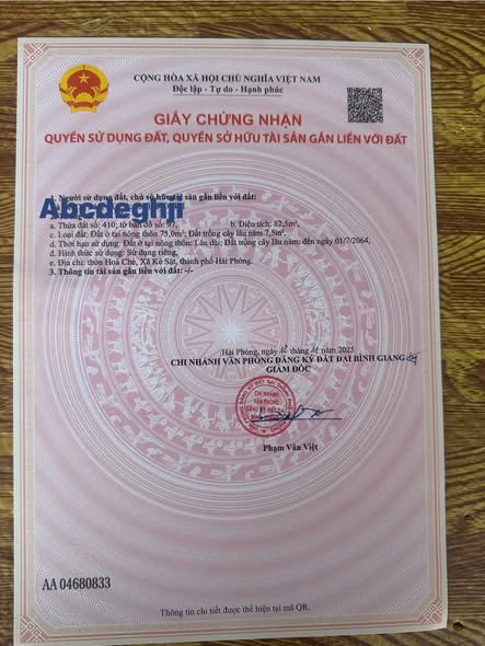 Đất nền Hùng Thắng, Bình Giang 82m² giá 500 triệu - Đầu tư sinh lời hấp dẫn!