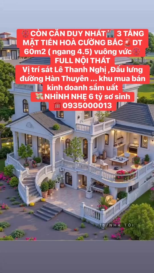 FrontHouse Hòa Cường Bắc 60m² giá 6 tỷ - Cơ hội vàng đầu tư kinh doanh!