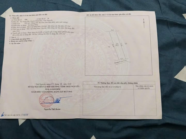 Lô đất đẹp tại Trung Hội, Định Hóa, Thái Nguyên 305m² giá chỉ 700 triệu - Đầu tư sinh lời!