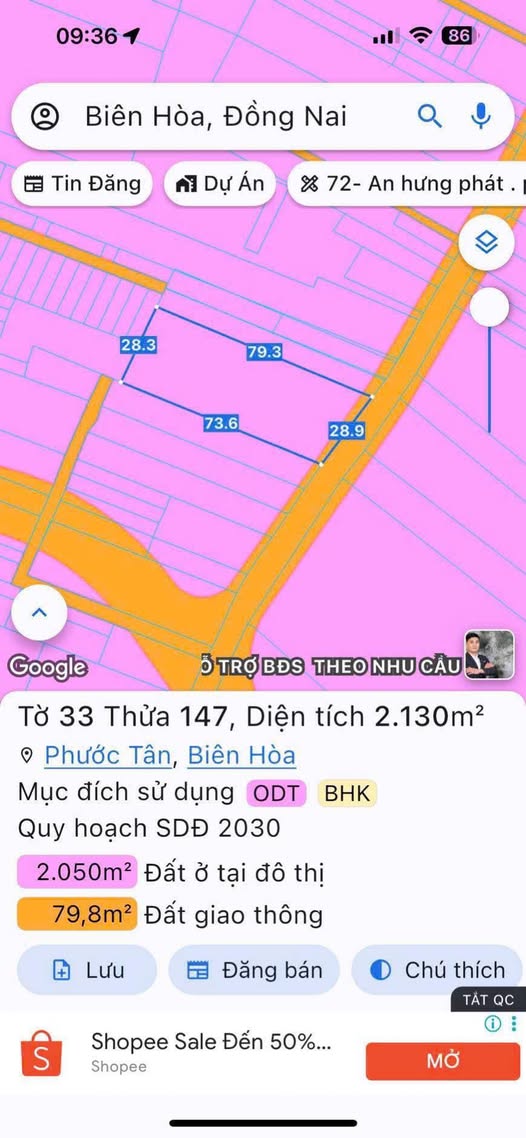 Đất nền Phước Tân 2000m² giá 8 triệu - Vị trí đẹp tiềm năng!