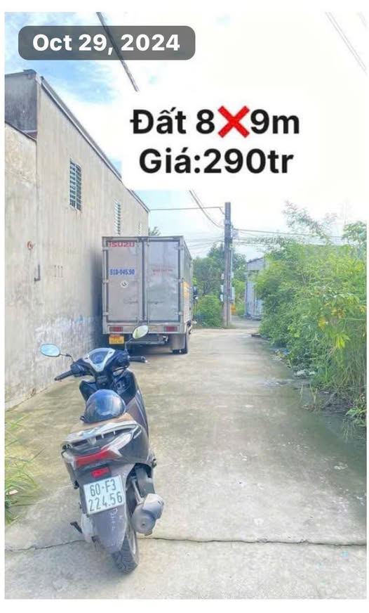 Đất nền Long Bình Tân 72m² giá 290 triệu - Vị trí đẹp, giao thông thuận lợi!