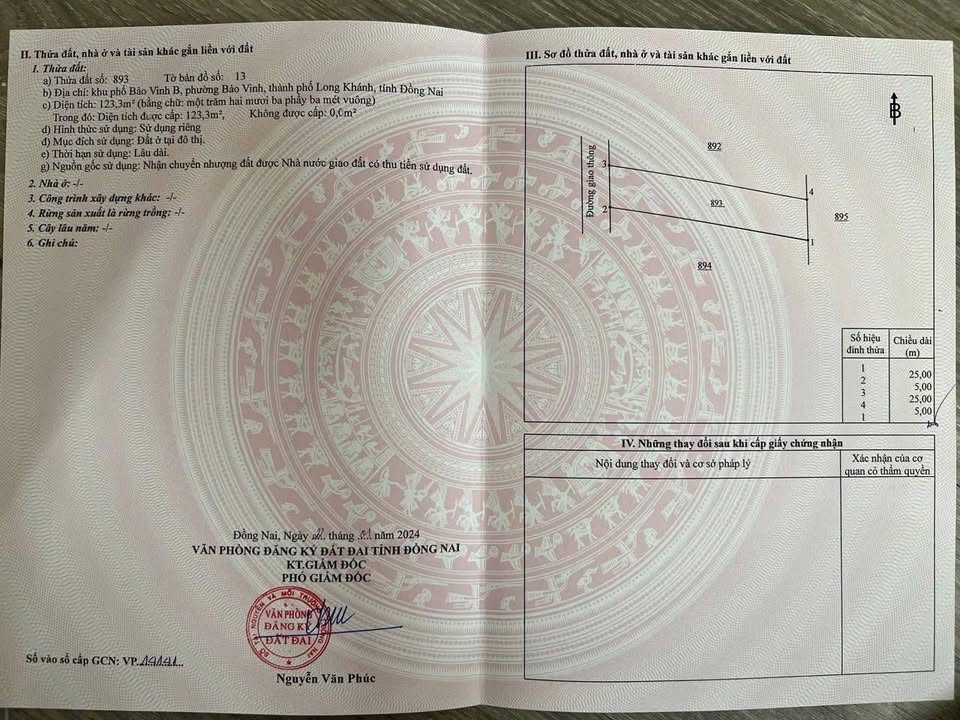 Đất nền Bảo Vinh 125m² giá 1.1 tỷ - Sổ đỏ chính chủ, thương lượng tốt!