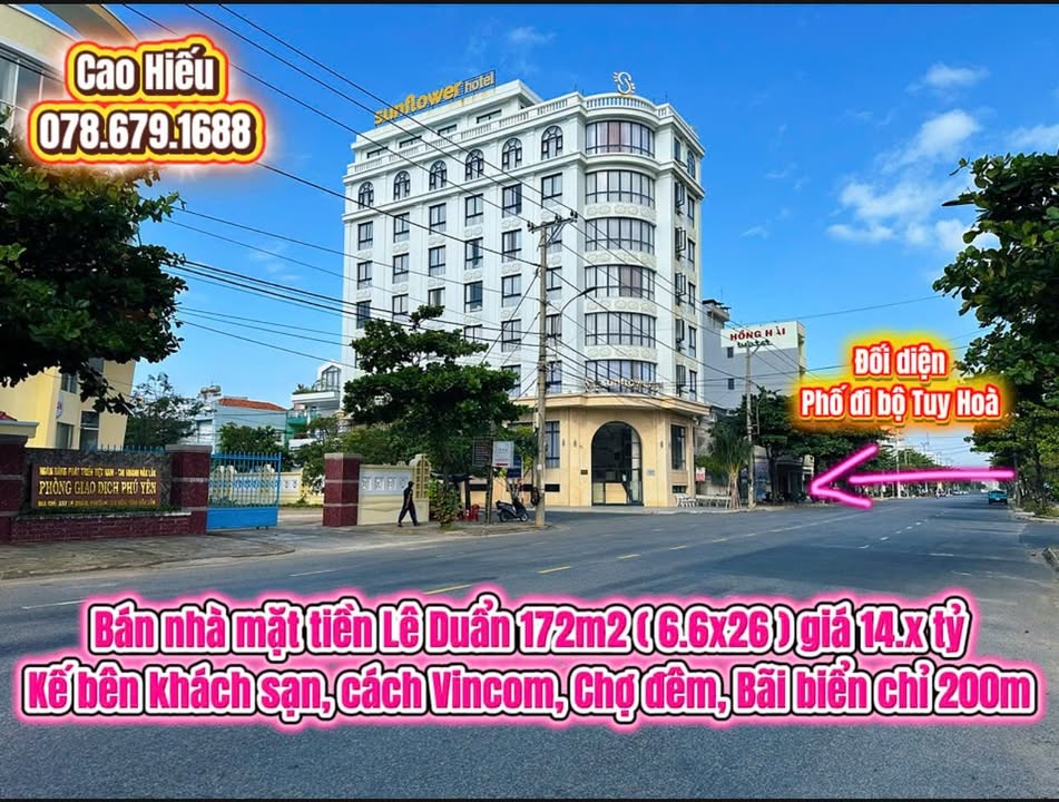 Nhà mặt tiền Lê Duẩn Tuy Hòa 172m² giá 14 tỷ - Đầu tư sinh lời ngay!