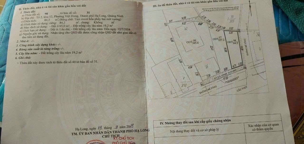 Đất nền Việt Hưng Hạ Long 84,6m² giá 1,1 tỷ - Mặt tiền đường nhựa, cơ hội đầu tư hấp dẫn!