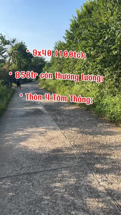 Đất nền thổ cư 360m² xã Tâm Thắng, huyện Cư Jút giá 850 triệu - Đầu tư sinh lời ngay!