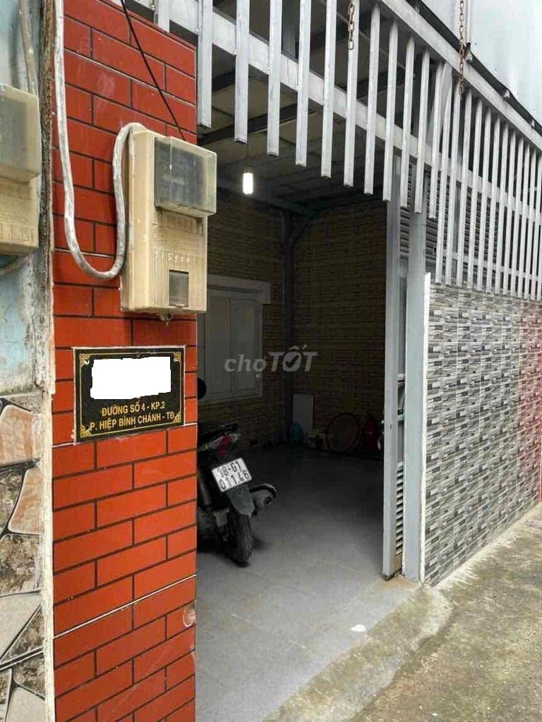 Nhà nguyên căn đường số 4, Hiệp Bình Chánh 170m² giá 10 triệu - Hẻm ô tô rộng rãi