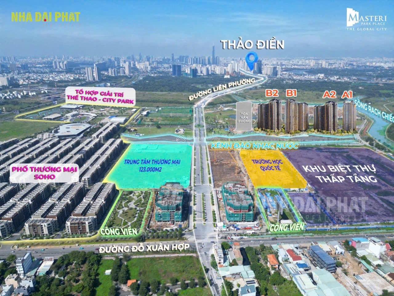 Căn hộ Masteri Park Place Quận 2 53m² giá 6.6 tỷ - Rỗ hàng độc quyền view nhạc nước