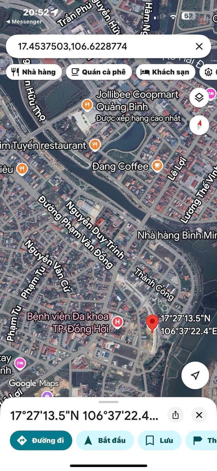 Nhà phố ven sông Lệ Kỳ Đồng Hới 358.8m² - Mặt tiền 36m cực đẹp!