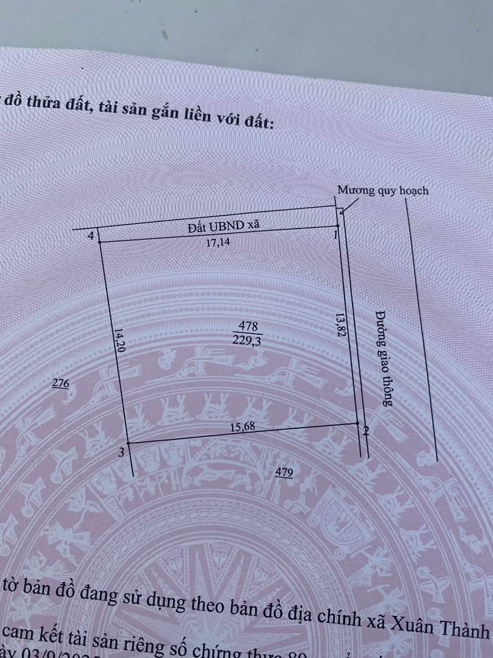 Đất thổ cư Xuân Thành, Nghi Xuân 452m² - Tiềm năng đầu tư tuyệt vời!