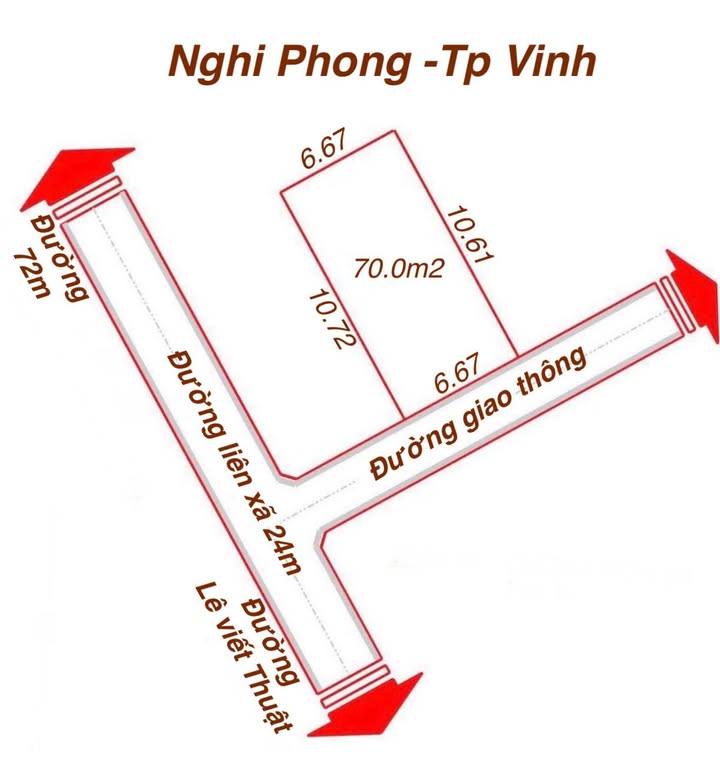Đất nền Nghi Phong Vinh 70m² giá 1.1 tỷ - Tiềm năng sinh lời cao!