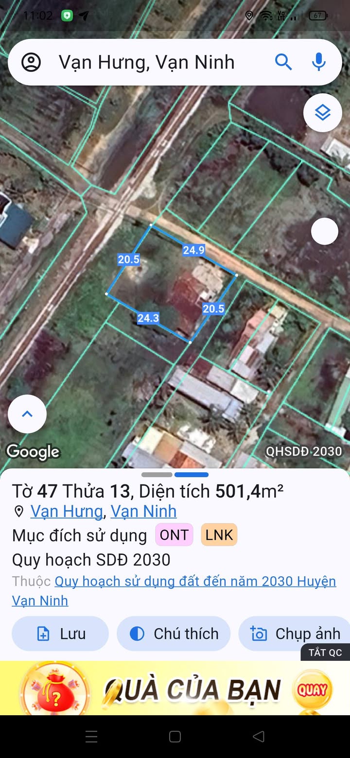 Đất nền 501m² hai mặt tiền tại Vạn Hưng, Khánh Hòa - Lợi nhuận cao từ đầu tư!