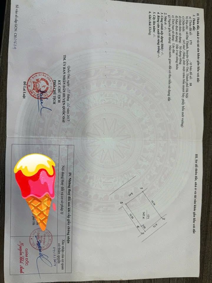 Đất lô góc 3 mặt tiền 147m² tại xã Đại Thành, Quốc Oai - Giá chỉ 9.08 tỷ!