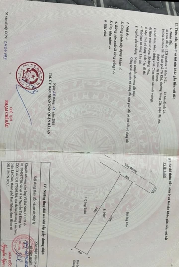 Đất nền mặt ngõ 62 Cát Khê, Tràng Cát 96m² giá 2.592 tỷ - Cơ hội đầu tư tuyệt vời!